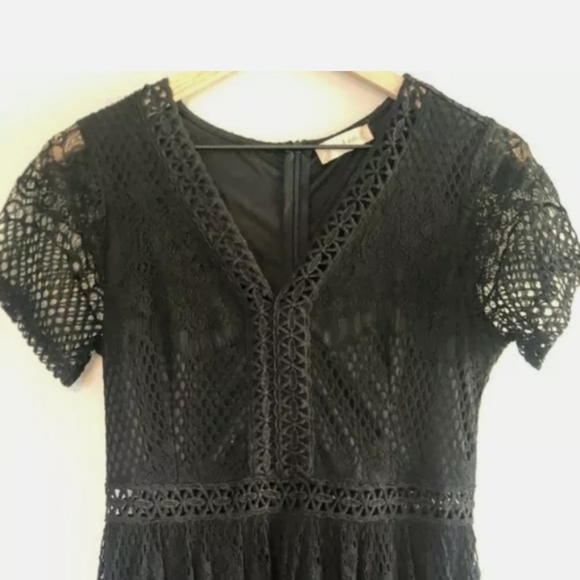 Altar'd State Maxi Dress,Black lace Large - Picture 13 of 14